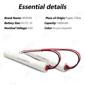 ニッカド電池 SC 1600mAh 4.8V 5C ニッケルカドミウム電池 バッテリー ニカド 4.8v 700mAh <span class=keywords><strong>Ni</strong></span>-<span class=keywords><strong>cd</strong></span> 4.8v 充電式電池 照明用 - Product Image 3