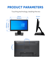 Écran tactile capacitif FHD 15,6 19,5 21,5 pouces, écran tactile résistif 23,8 27 pouces, écran d'ordinateur industriel avec HD VGA USB