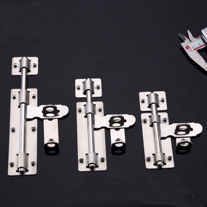201304 Stainless Steel Door Bolt 4 6 8 Inch F Type <b>Pin</b> Lock For Iron Wooden Doors - Product Image 1