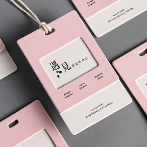 Étiquettes de vêtements personnalisées en couleur instantanée, papier couché, usage intérieur, pour vêtements de mode - Product Image 1
