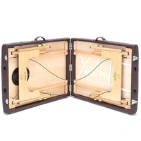 Table de massage moderne pliable en cuir synthétique, très vendue, portable, en bois, pour salon de beauté
