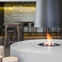 Cheminée suspendue décorative MEISU.CH avec flamme artificielle pour hôtel, effet feu réel, idéale pour la décoration intérieure