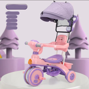 Vente flash Vélo Nouvelle mode Tricycles pour enfants <span class=keywords><strong>de</strong></span> 2 à <span class=keywords><strong>6</strong></span> ans avec auvent et poignée <span class=keywords><strong>de</strong></span> poussée <span class=keywords><strong>Tricycle</strong></span> pour enfants Bébé - Product Image 6