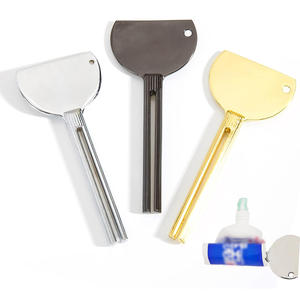 Presse-tube manuel en métal Rose Arge pour <span class=keywords><strong>nettoyant</strong></span> <span class=keywords><strong>visage</strong></span>, couleur plaqué or et argent, support de dentifrice et presse-crème pour salle de bain - Product Image 2