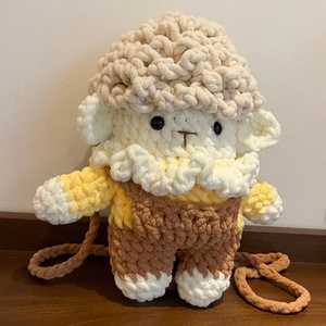 Bolso de Teléfono Móvil de Peluche de Lana Tejida a <span class=keywords><strong>Crochet</strong></span>, Bolso de Mensajero de Muñeca de Dibujos Animados Portátil de Moda, Regalo <span class=keywords><strong>para</strong></span> Niñas - Product Image 4