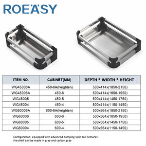 Unidad de despensa de acero inoxidable ROEASY, estante y estante de almacenamiento de bebidas, <span class=keywords><strong>armario</strong></span> <span class=keywords><strong>alto</strong></span> extraíble y organizadores de despensa - Product Image 3