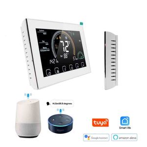 24 Vac Home Black touch wifi thermostat de <span class=keywords><strong>climatiseur</strong></span> programmable thermostat intelligent à un ou plusieurs étages pour four - Product Image 2