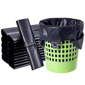 Bolsas de Basura Extra Grandes Desechables de Plástico Negro Tipo Chaleco con Asas Reforzadas, Ideales para Uso en la Cocina, Bolsas de Basura Domésticas - Product Image 1