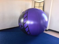 Combinaison gonflable ovale personnalisée Beile en PVC noir et violet pour enfants, idéale pour le divertissement et la décoration de fêtes