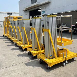 Plateforme élévatrice électrique hydraulique à 4 roues en alliage d'aluminium GTWY, <span class=keywords><strong>prix</strong></span> d'usine, <span class=keywords><strong>8</strong></span> mètres, 10 mètres, 12 mètres - Product Image 5