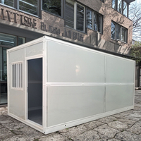 Bureau conteneur de 20 pieds, maison conteneur préfabriquée de luxe, bureau mobile pliable en conteneur