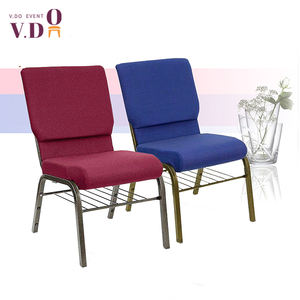 快適なパディングと耐久性のあるフレームが付いている鉄の積み重ね可能な教会の椅子 - Product Image 5