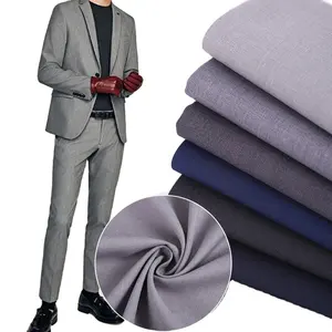 Hot Sale Wholesale Heavy Weight TR Brushed Woven Polyester Viscose Suit Fabric Ready To Export