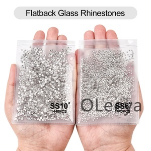 Strass en verre non thermocollants OLeeya SS3-SS50 à 12 facettes, cristal AB à dos plat, vente en gros, pour décoration d'ongles et DIY - Product Image 4