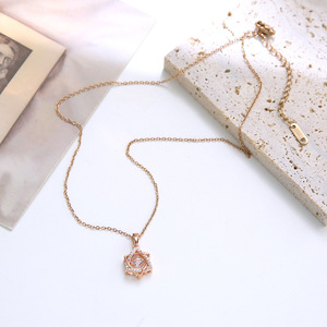 Collier étoile <span class=keywords><strong>de</strong></span> David en or rose esthétique Resoul, anti-ternissement, chaîne à cristaux flottants, style bohème chic, plage - Product Image 3