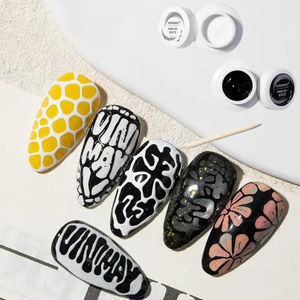 Nuevo producto, esmalte de <span class=keywords><strong>uñas</strong></span> multifuncional, Gel UV pintado, <span class=keywords><strong>pegamento</strong></span> de encaje de <span class=keywords><strong>uñas</strong></span>, Gel <span class=keywords><strong>para</strong></span> esculpir Poke blanco y negro - Product Image 1