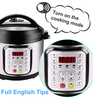 Système de chauffage par induction Flash parlant Braille 5L cuiseur à riz, cuiseur à riz parlant en acier inoxydable opération facile à une touche
