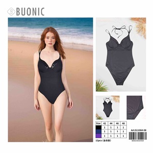 Costume da bagno intero da donna Buonic nero taglia 42 44 46 48 Beachwear Swimwear - Product Image 1