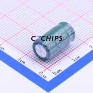 Condensador Electrolítico de Aluminio de Montaje Pasante EGF337M1VF16CB, Componente de Montaje Pasante (THT), D8xL16mm 330uF 20% 35V 3.5mm - Product Image 1