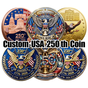 Moneta Commemorativa Personalizzata 2026 per il <span class=keywords><strong>250</strong></span>° Anniversario dell'Indipendenza degli Stati Uniti d'America - Product Image 1