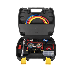 XAIMC <strong>HVAC</strong> Auto Pressure Measuring Instrument R134A Refrigeration Manifold Gauge Set AC Brass A/C Refrigeration Vehicle <strong>Tools</strong> - Product Image 3