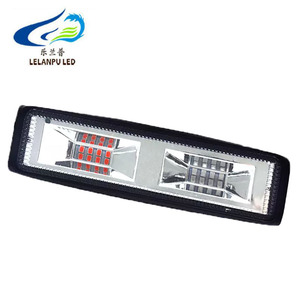 Barras de luz LED de alta potencia de 6 pulgadas y 48W, impermeables, 12V-24V, luz estroboscópica roja y azul, luz de trabajo portátil intermitente todoterreno para todos los coches - Product Image 3