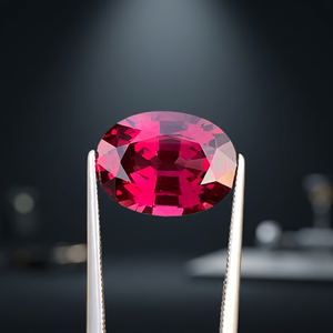 Granat Umbalite naturel rose-rouge de Tanzanie, taille ovale excellente, 11,30 CT, irréprochable, 15,8x11,6x7,7mm - Product Image 2