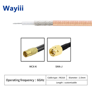 Cavo Coassiale Schermato RF Wayiii RG316 da SMA Maschio a MCX Femmina 50 Ohm - Product Image 2