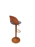 Chaise de bar pivotante confortable et réglable, style nordique, élégante, avec dossier haut, tabouret de bar luxueux en tissu rembourré pour la cuisine