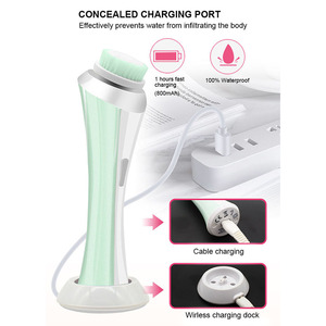 Multifuncional 4 en 1 Cepillo de limpieza <span class=keywords><strong>facial</strong></span> sónico recargable portátil <span class=keywords><strong>Limpiador</strong></span> <span class=keywords><strong>facial</strong></span> <span class=keywords><strong>exfoliante</strong></span> vibratorio impermeable de 2 velocidades - Product Image 6