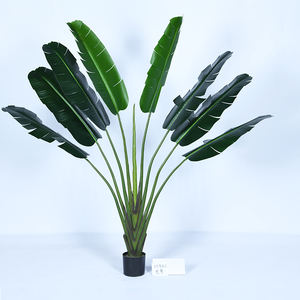 Plantas artificiales en maceta para interior, árbol decorativo de plátano - Product Image 4