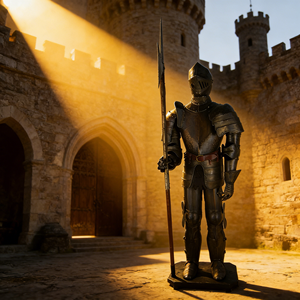 Costume <span class=keywords><strong>da</strong></span> Cavaliere Medievale in Metallo Personalizzato con Stampa a Fustella per Decorazione Domestica - Bestseller - Product Image 2