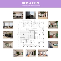Mobil-home modulaire haut de gamme, design populaire, aménagé, 40 pieds, chambre d'hôtel capsule spatiale pour camping/bureau