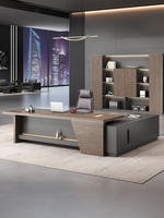 Moderno lusso in legno Executive scrivania da ufficio Set convertibile Manager mobili commerciali scrivania da lavoro con sedie di Design
