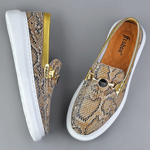 <span class=keywords><strong>Mocassins</strong></span> de bureau légers en cuir de mouton d'été pour hommes respirants or argent sans lacet <span class=keywords><strong>mocassins</strong></span> de conduite décontractés printemps automne - Product Image 3