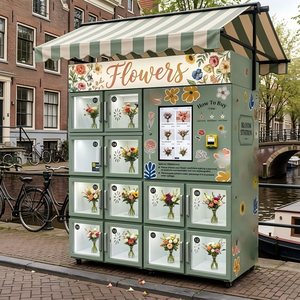 Máquina Expendedora de Flores con Refrigerador, Sistema de Pago sin Efectivo, 12 Ramos de Flores, Kiosco Inteligente para Supermercados y Estaciones de <span class=keywords><strong>Metro</strong></span> - Product Image 1