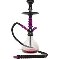 Chicha en verre et aluminium, luxe, or rose, portable, grande taille, style arabe, technique miroir givré, type libre