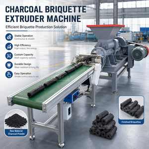 Machine extrudeuse de briquettes de charbon de bois, équipement de production industrielle à haute efficacité pour la fabrication de combustibles biomasse - Product Image 1