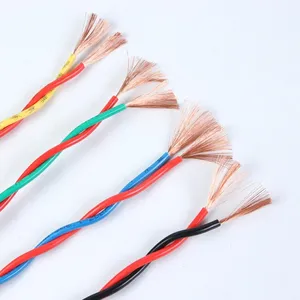 Conducteur en cuivre isolé en pvc de haute qualité bon marché cordon de fil électrique à 2 conducteurs câble d'alimentation de ligne électrique