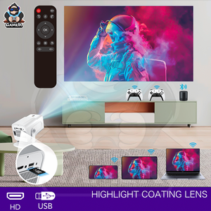 Meilleur <span class=keywords><strong>prix</strong></span> pour un projecteur de jeu Android 11 WiFi portable à courte focale, home cinéma 4K 450 lumens, compatible avec <span class=keywords><strong>iPhone</strong></span> et téléphone Android - Product Image 6