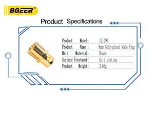 Набор разъемов-бананов 8 мм с золотым покрытием из меди — высокая проводимость, низкие потери для электроники радиоуправляемых моделей автомобилей и дронов - Product Image 4