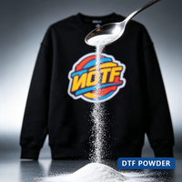 Poudre adhésive DTF thermofusible blanche en TPU à haute élasticité pour impression par transfert thermique, matière première principale, poudre d'impression 80-200 µm pour fibres