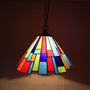 Lámpara Colgante de Cristal Tiffany Rojo de 16 Pulgadas, Hecha a Mano, con LED, Estilo Europeo Multicolor - Product Image 6