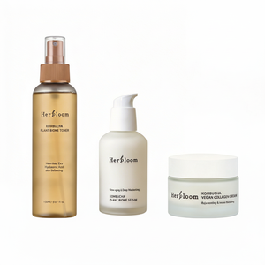 ชุดผลิตภัณฑ์บำรุงผิวหน้าเฮิร์บลูม แอนตี้เอจจิ้ง คอมบูชา ผสมไฮยาลูรอนิค แอซิด และคอลลาเจนวีแกนจากแร่ธาตุ สำหรับทุกสภาพผิว ใช้ได้ที่บ้าน - Product Image 2