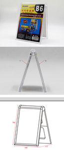 Giá Rẻ V Shape Poster Card Display Stand Với Cơ <span class=keywords><strong>S</strong></span>ở Hai Mặt Rõ Ràng 5X7 <span class=keywords><strong>Acrylic</strong></span> Khung Countertop Đăng Chủ Tùy Chỉnh - Product Image 3