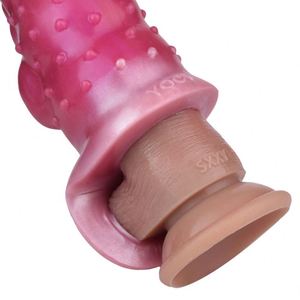 Funda de silicona hueca con diseño de dragón mágico de color caballo, funda para pene engrosada y agrandada, anillo para pene, juguetes sexuales - Product Image 3