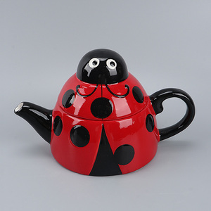 Tazze da caffè in ceramica a forma di <span class=keywords><strong>coccinella</strong></span> con coperchio-completamente personalizzabili in qualsiasi colore, dimensione, Logo o forma-perfette per caffè, hotel - Product Image 3