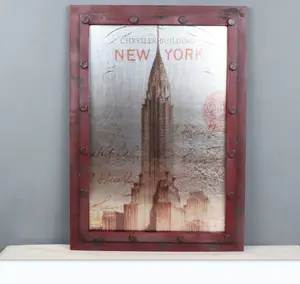 New York Retro Frameless Beer Character Bar Tin Decorative Painting Iron Wall Painting Hanging Decorations