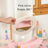 Nouvelle fille Table de jeu maison maquillage Montessori miroir en bois coiffeuse meubles éducation jouet pour enfants