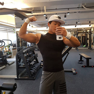 Camiseta sin mangas con <span class=keywords><strong>cuello</strong></span> de <span class=keywords><strong>tortuga</strong></span> de secado rápido de etiqueta privada, camisetas sin mangas, <span class=keywords><strong>chaleco</strong></span> adelgazante, deportes para correr, Fitness, gimnasio, camisetas sin mangas de entrenamiento para hombres - Product Image 3